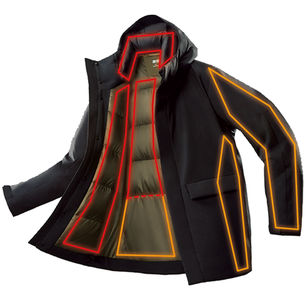 Hybrid Down Hooded Parka Details