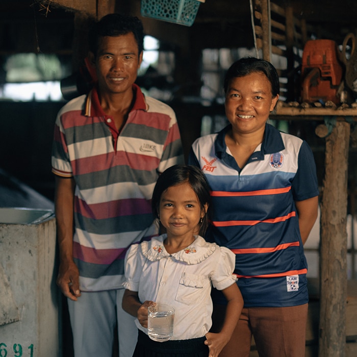 Camily in rural Cambodia