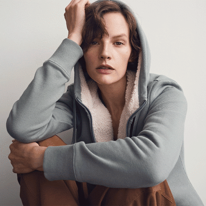 Pile-Lined Sweat Full-Zip Hoodies