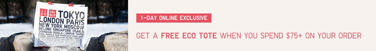Free eco tote bag with purchase of $75 or more! Online exclusive offer.