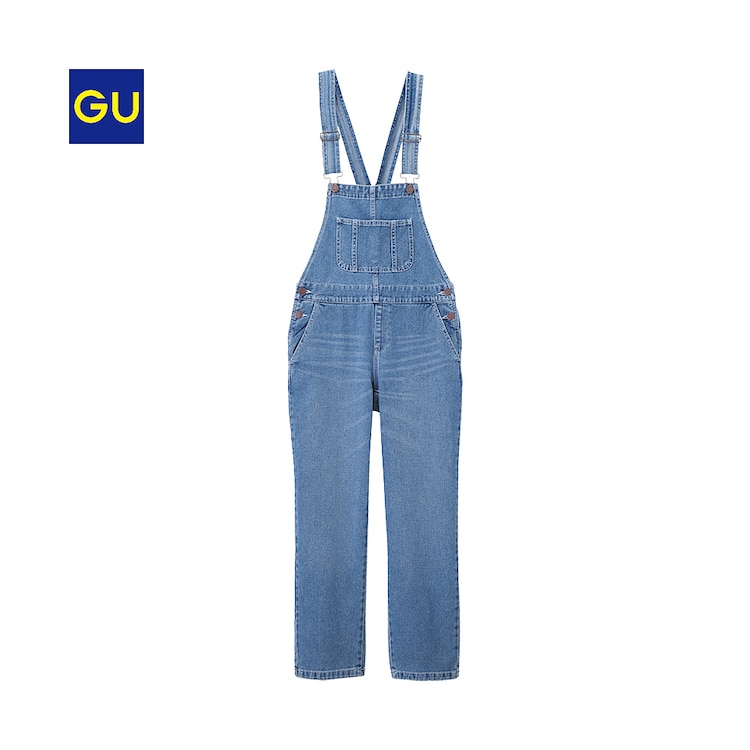Gu公式 デニムサロペットテーパードパンツ ファッション通販サイト