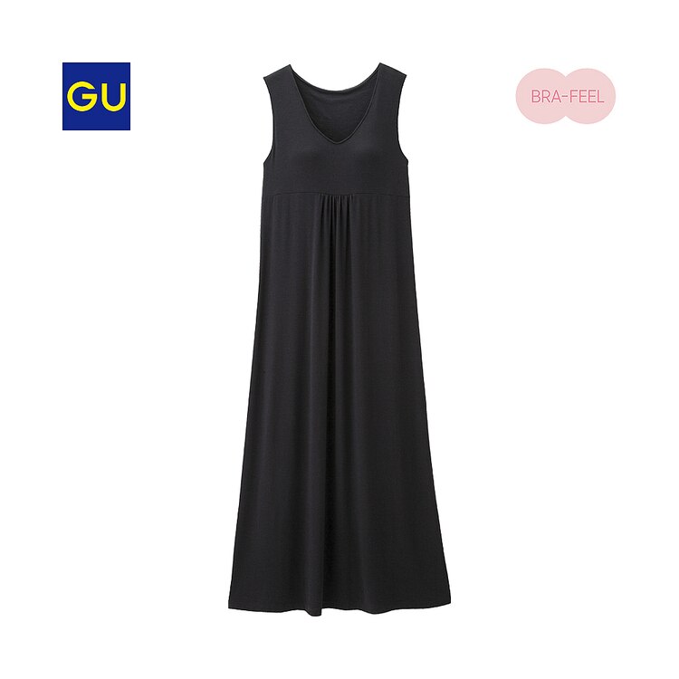 Gu公式 ブラフィールｖネックマキシワンピース ノースリーブ ファッション通販サイト