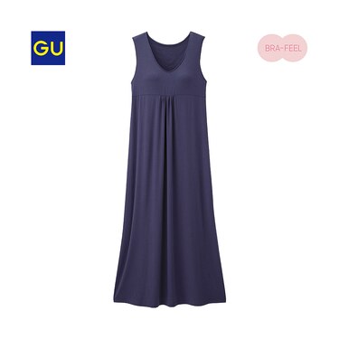 Gu公式 ブラフィールｖネックマキシワンピース ノースリーブ ファッション通販サイト