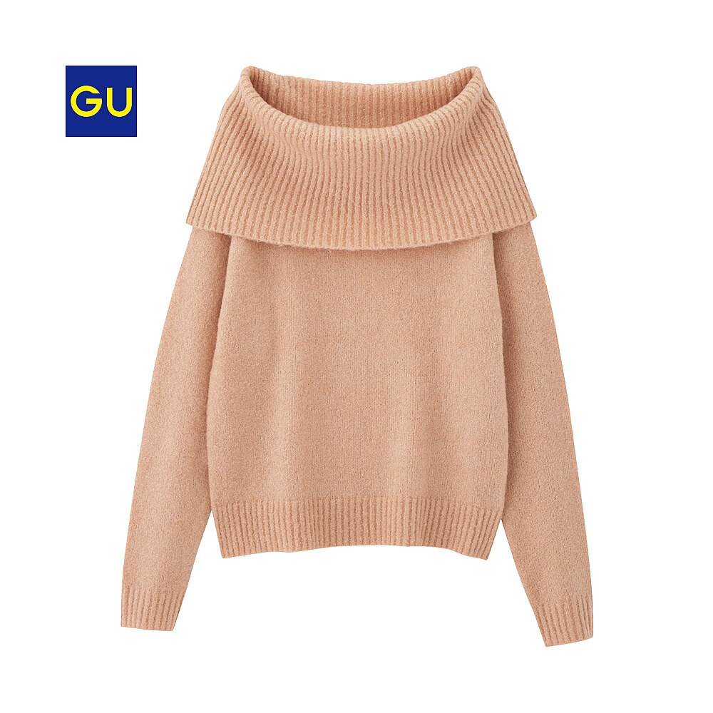 GU公式  オフショルダーセーター(長袖)  ファッション通販サイト