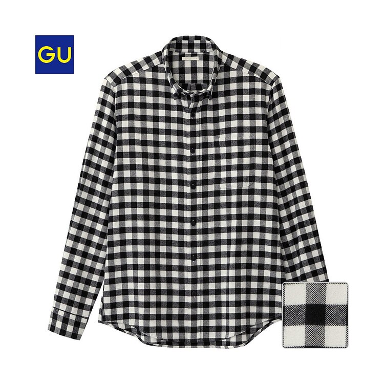 Gu公式 フランネルチェックシャツ 長袖 ａ ファッション通販サイト
