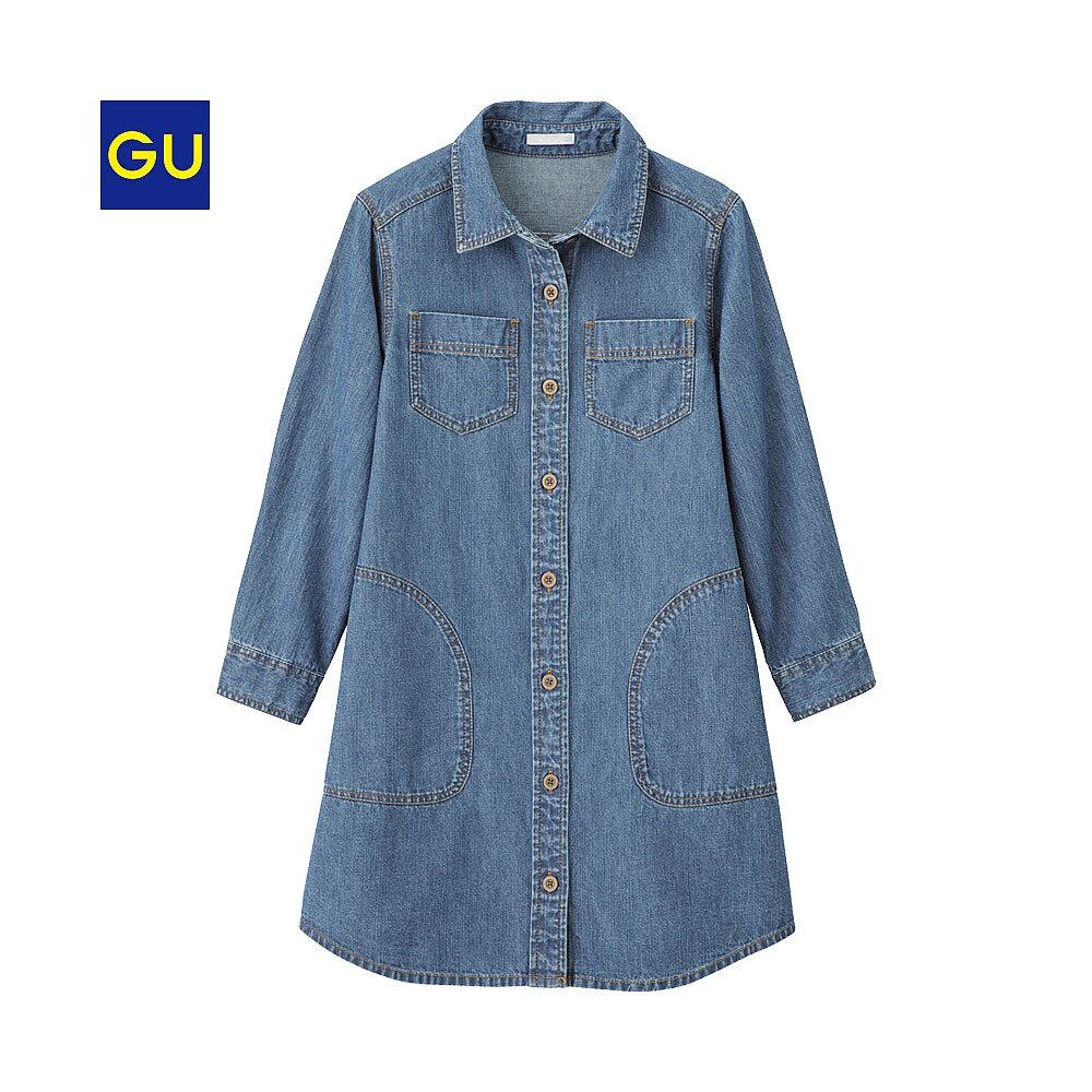Guのgirls デニムワンピース 長袖 Stylehint