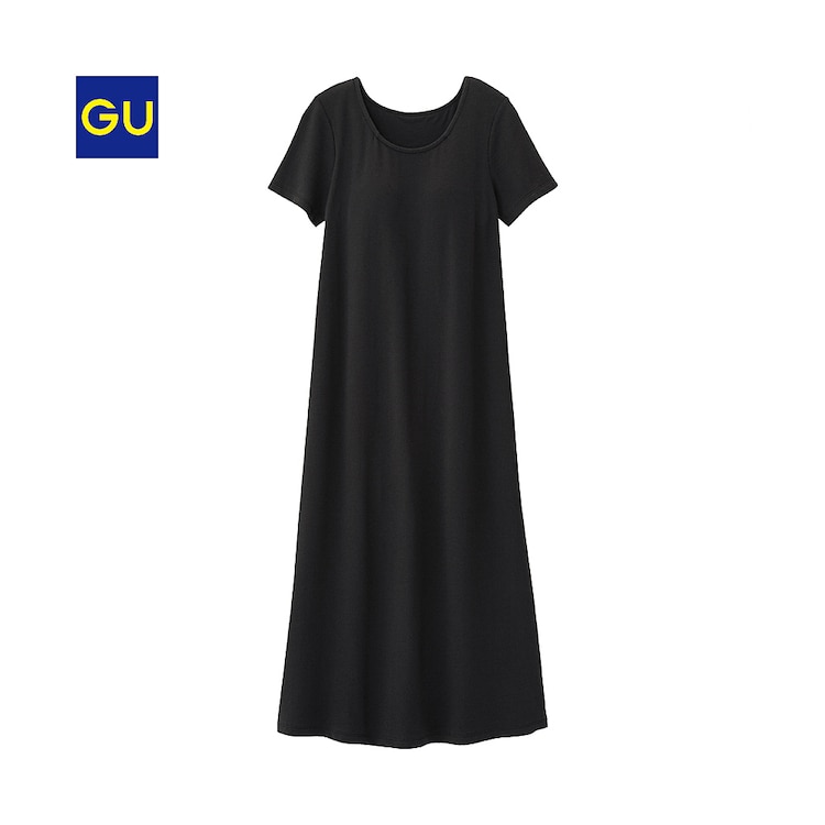 Gu公式 ブラフィールスウェットマキシワンピース 半袖 ファッション通販サイト