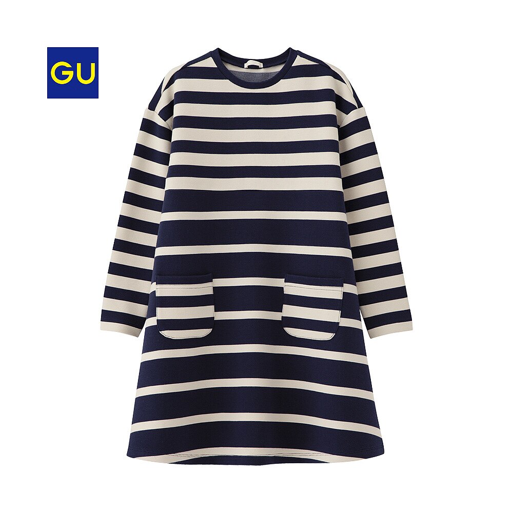 Guのgirls ボーダーワンピース 長袖 Stylehint