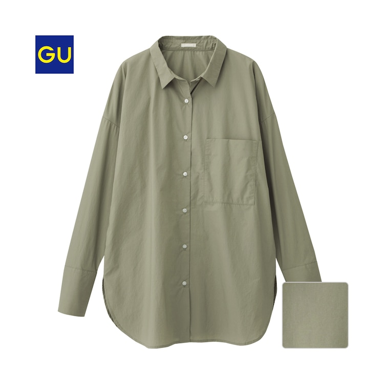 Gu公式 オーバーサイズシャツ 長袖 ｒｇ ファッション通販サイト