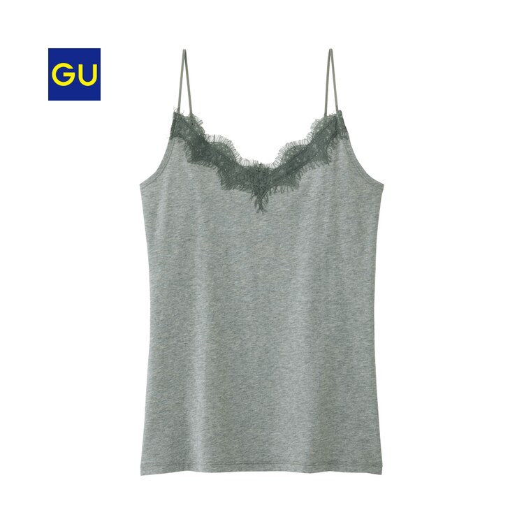 Gu公式 ウルトラコットレースｖネックキャミソール ファッション通販サイト