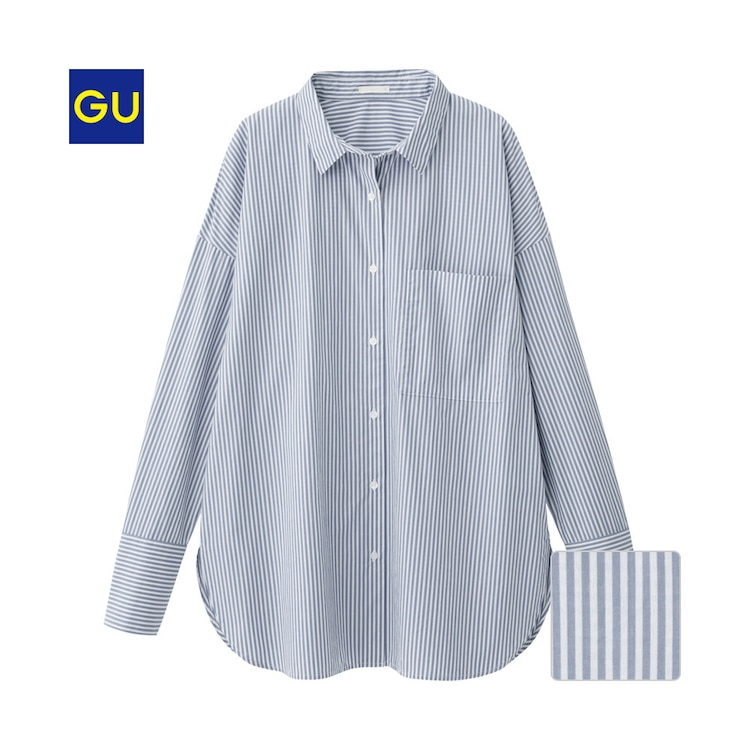 ストライプオーバーサイズシャツ 長袖 ｒｇ Gu ジーユー 公式通販オンラインストア