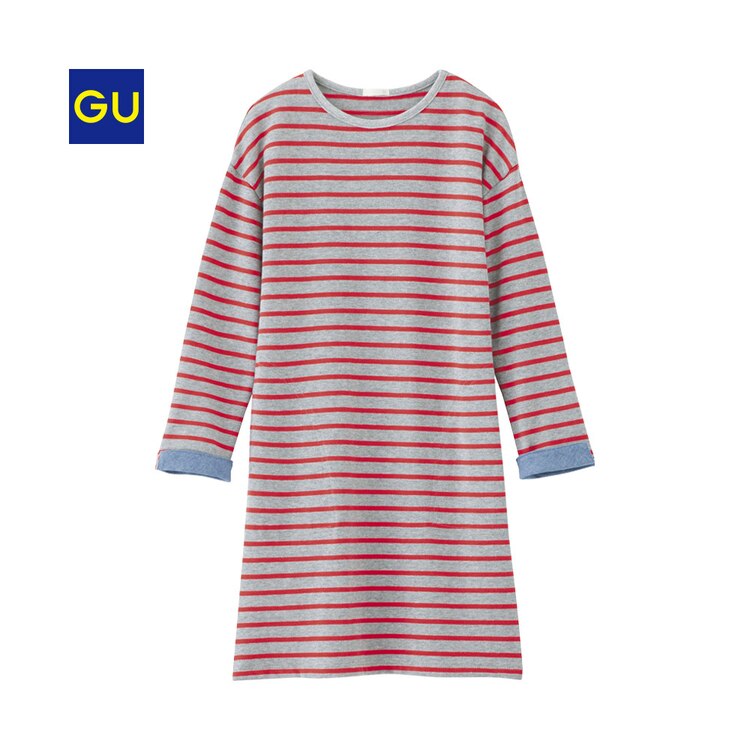 Girls ボーダーワンピース 長袖 Gu ジーユー 公式通販オンラインストア