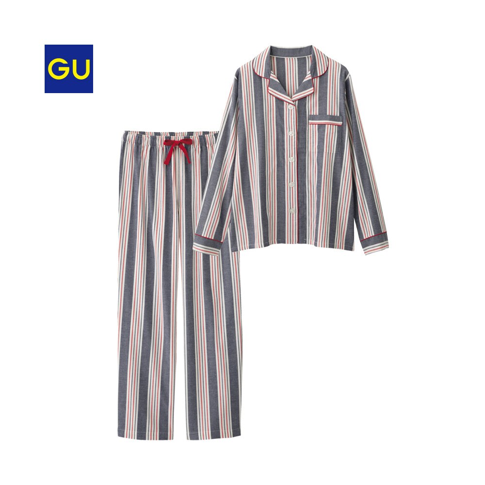 Gu公式 パジャマ マルチストライプ ファッション通販サイト