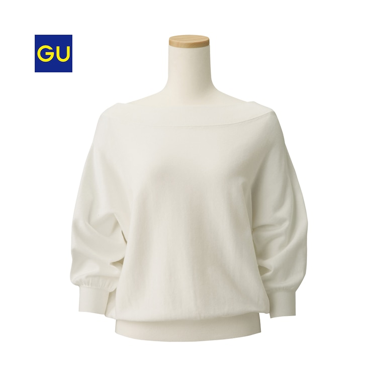Gu公式 オフショルダーセーター ７分袖 ｚ ファッション通販サイト