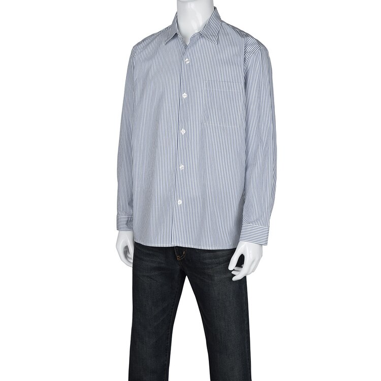 Gu公式 ブロードビッグシャツ ストライプ 長袖 ファッション通販サイト