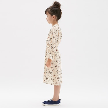 Gu公式 Girls フラワープリントワンピース 長袖 ファッション通販サイト