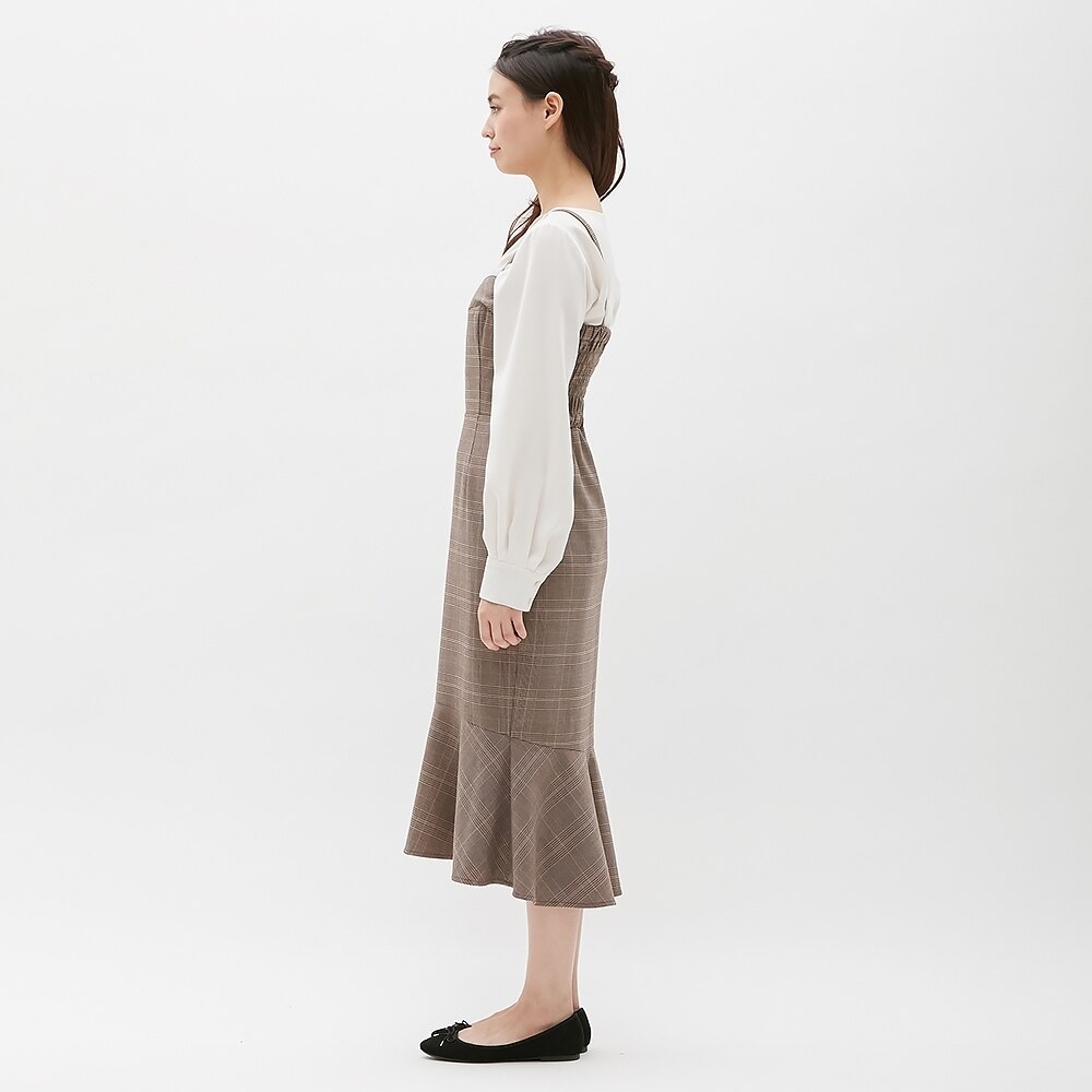 Gu公式 チェックビスチェワンピースcl ファッション通販サイト