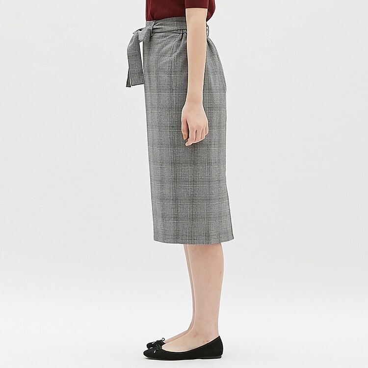 ウエストリボンタイトスカート グレンチェック Gu ジーユー 公式通販オンラインストア