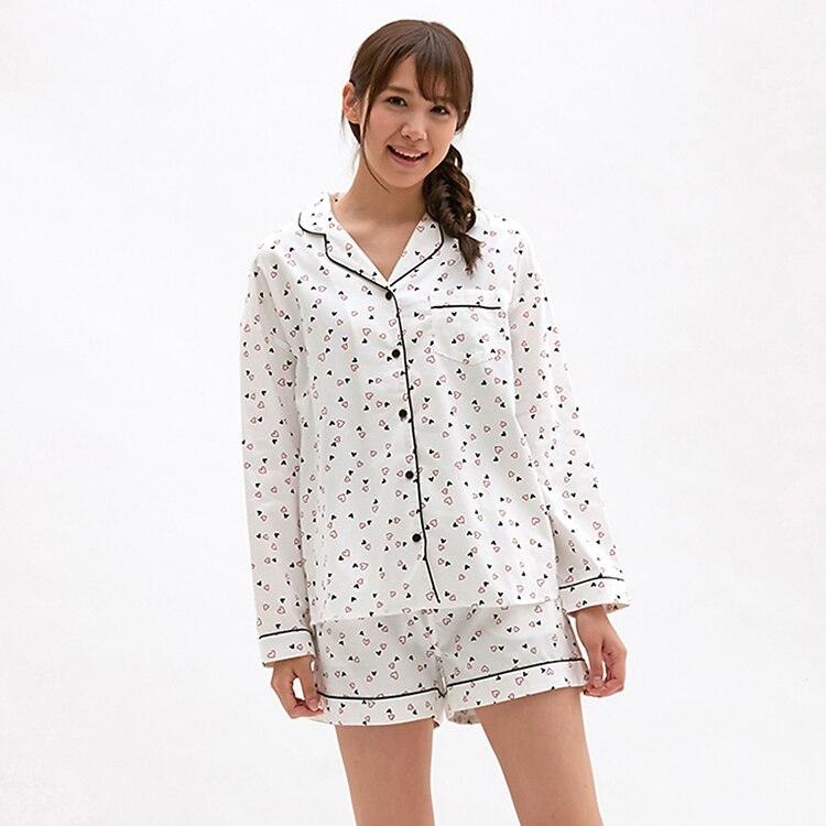 パジャマ ハート長袖 ショートパンツ ディズニー Gu ジーユー 公式通販オンラインストア
