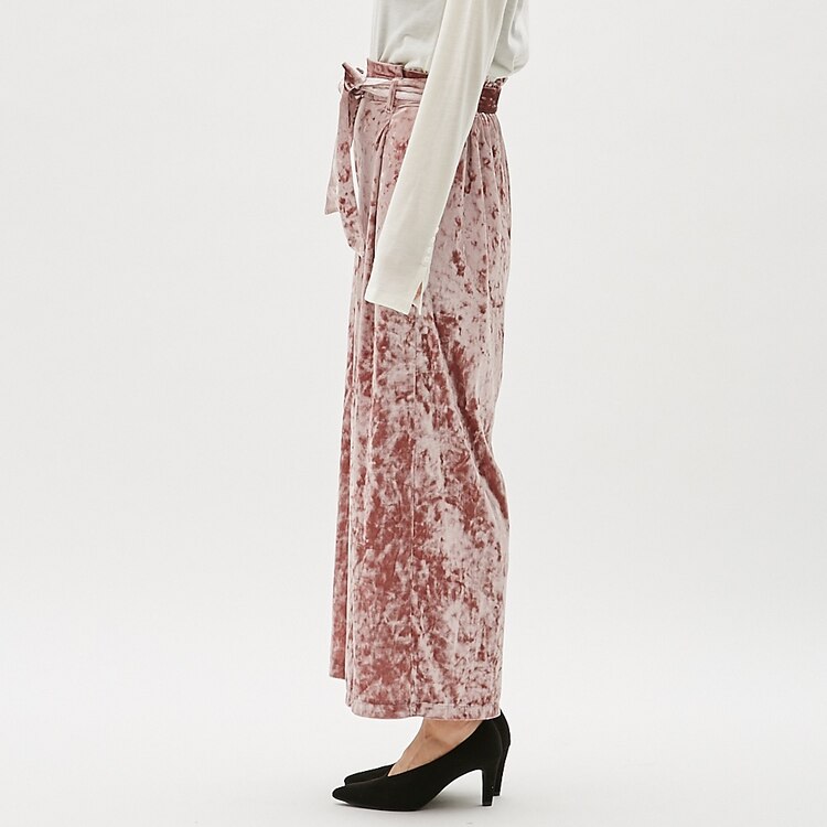 クラッシュベロアワイドパンツ Gu ジーユー 公式通販オンラインストア