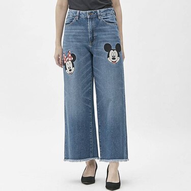 Gu公式 ワイドカットオフジーンズ ディズニー ファッション通販サイト
