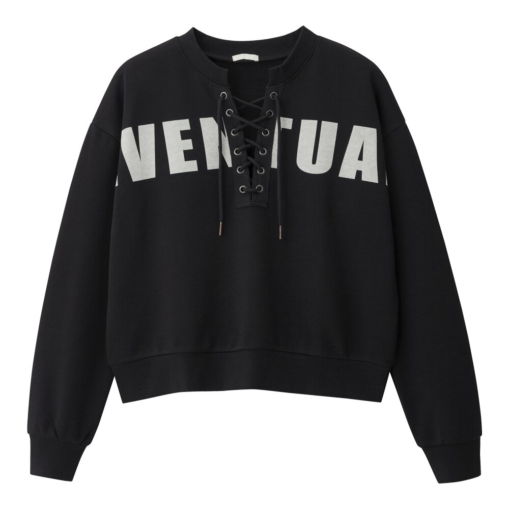 Gu公式 レースアップスウェット 長袖 Tr ファッション通販サイト