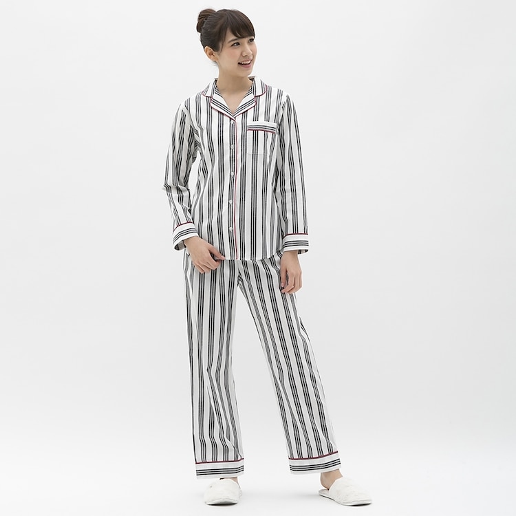 Gu公式 パジャマ 長袖 ストライプ ファッション通販サイト