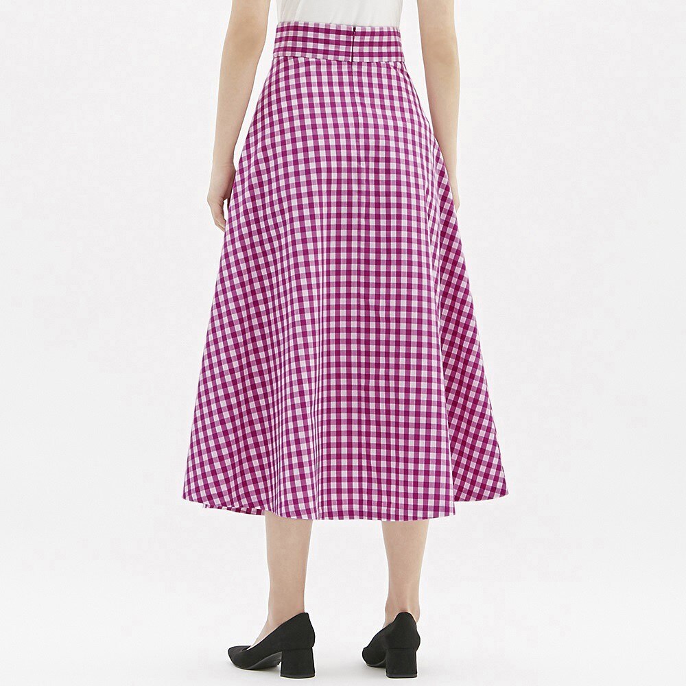 フレアロングスカート ギンガム Lr Gu ジーユー 公式通販オンラインストア