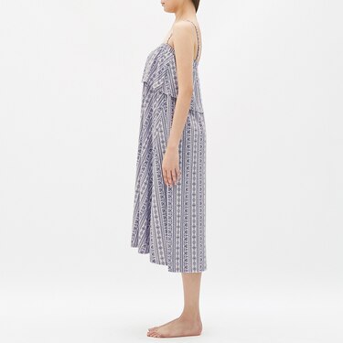 Gu公式 ブラフィールマキシワンピ ノースリーブ イカット ファッション通販サイト