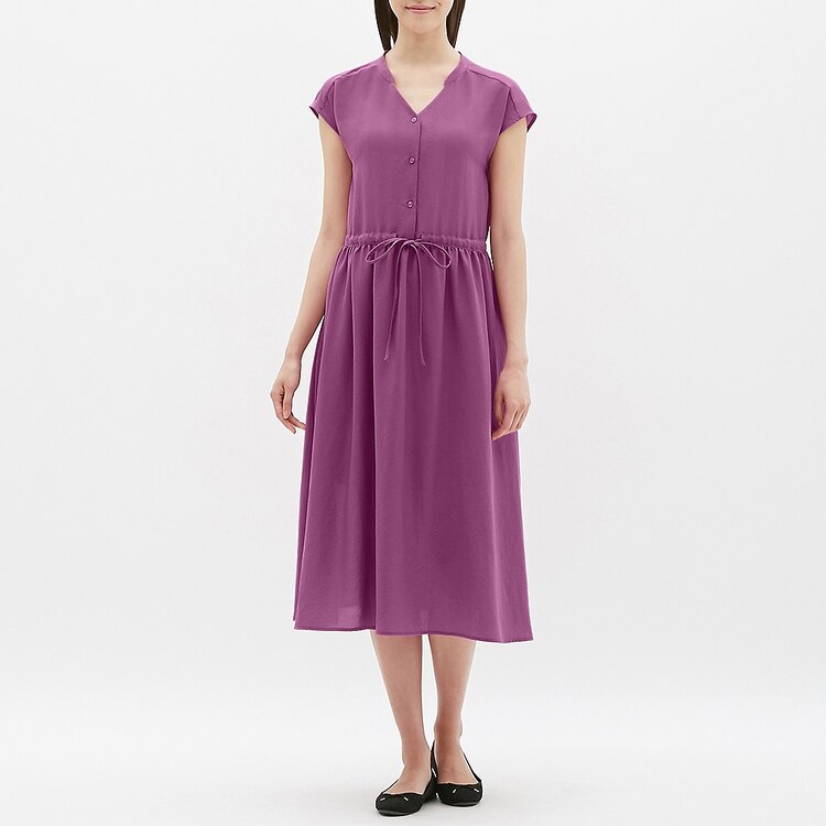 Gu公式 ウエストリボンワンピース 半袖 Lr ファッション通販サイト