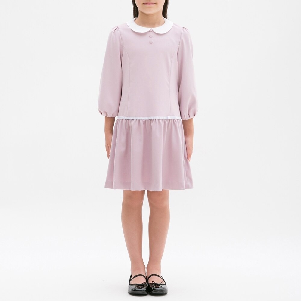 Gu公式 Girls襟付きワンピース 8分袖 Cl ファッション通販サイト