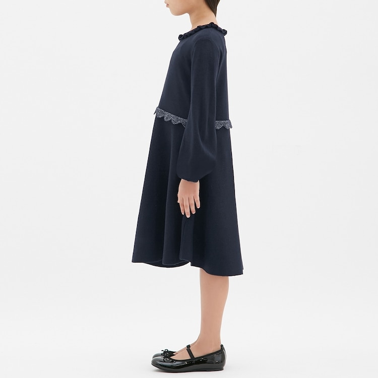 Gu公式 Girlsラメフリルニットワンピース 長袖 ファッション通販サイト Gu公式 Girlsラメフリルニットワンピース 長袖 ファッション通販サイト