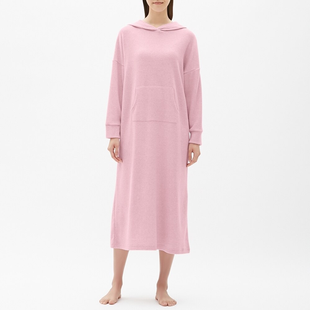 Guのgirls裏起毛リブボーダースウェットワンピース 長袖 Stylehint