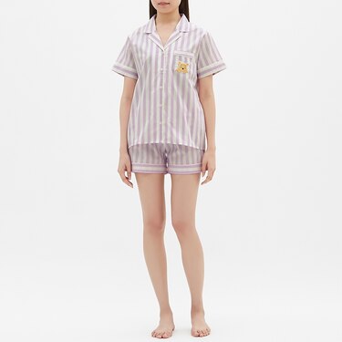 Gu公式 パジャマ ストライプ 半袖 ショートパンツ ディズニー ファッション通販サイト