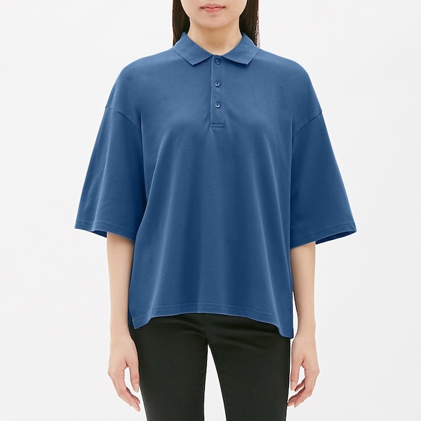 GU公式 | オーバーサイズポロシャツ(5分袖)JN | ファッション通販サイト