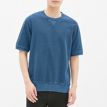 Gu公式 ウォッシュドスウェットシャツ 半袖 ファッション通販サイト