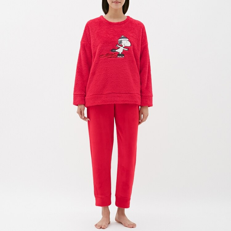 Gu公式 マシュマロフィールラウンジセット長袖ラメピーナッツ ファッション通販サイト