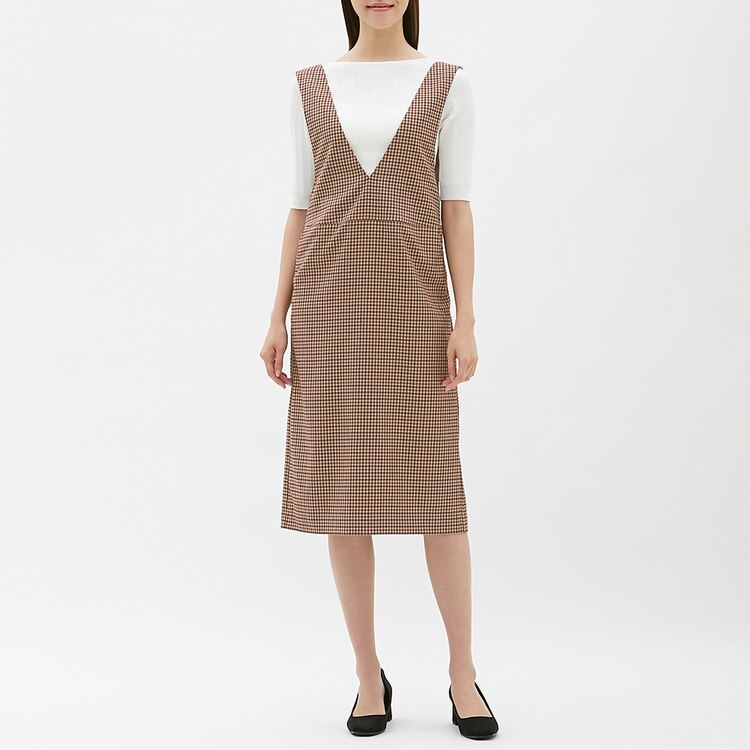 ガンクラブチェックジャンパードレス ノースリーブwt Gu ジーユー 公式通販オンラインストア