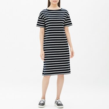 Gu公式 ボーダーワンピース 半袖 ファッション通販サイト