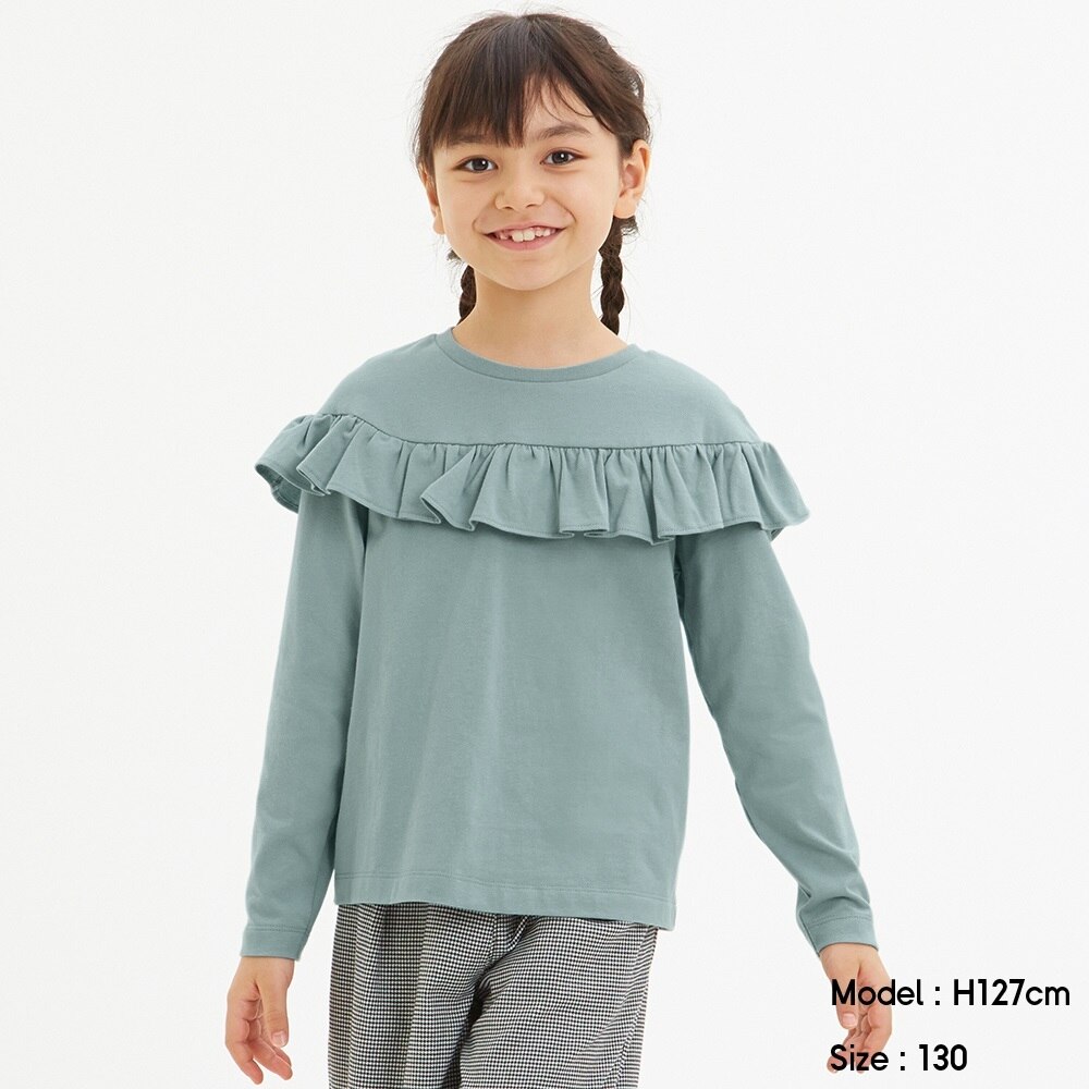 （GU）GIRLSフリルT(長袖)のサムネイル
