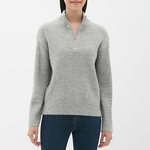 GU公式 | ハーフジップセーター(長袖)WM | ファッション通販サイト