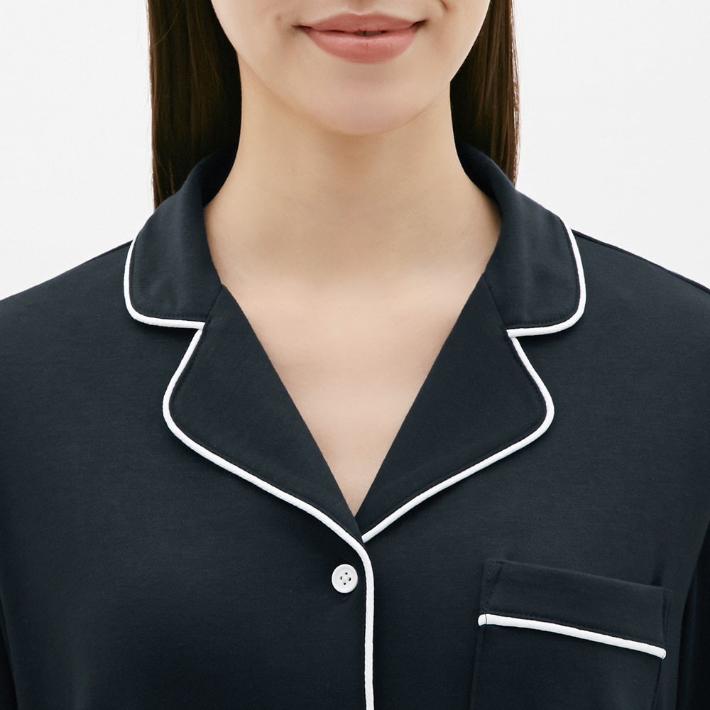 Gu公式 カットソーパジャマワンピース 長袖 ファッション通販サイト