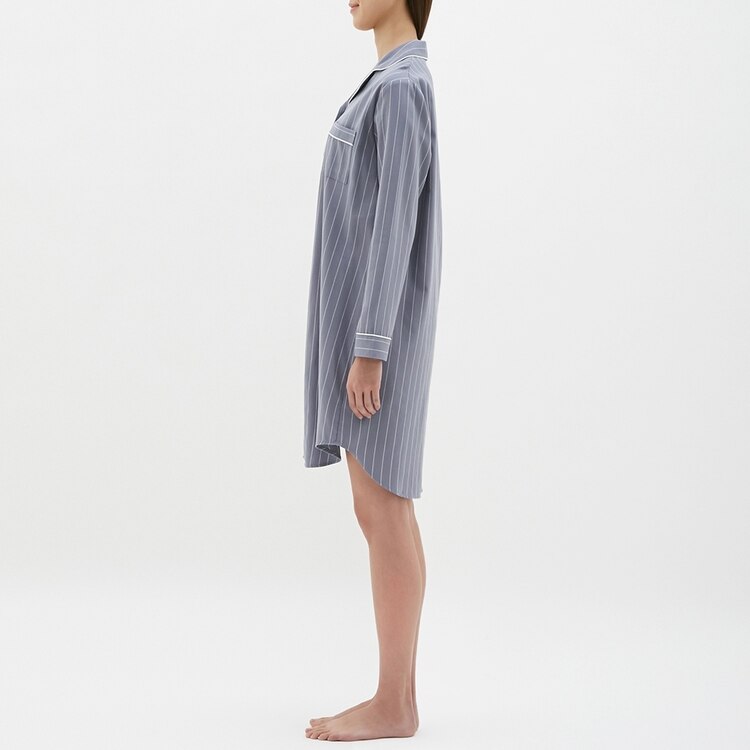 Gu公式 パジャマワンピース 長袖 ストライプb ファッション通販サイト