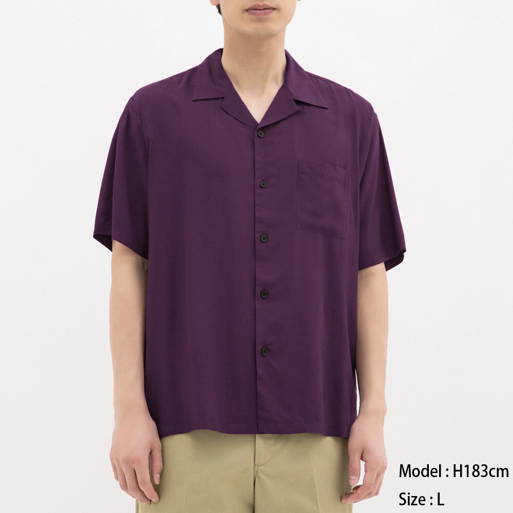 Gu公式 オープンカラーシャツ 半袖 ファッション通販サイト