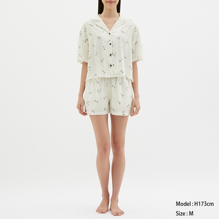 Gu公式 パジャマ 半袖 ショートパンツ キャット ファッション通販サイト
