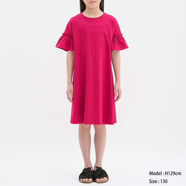 Gu公式 Girlsフリルスリーブワンピース 半袖 ファッション通販サイト