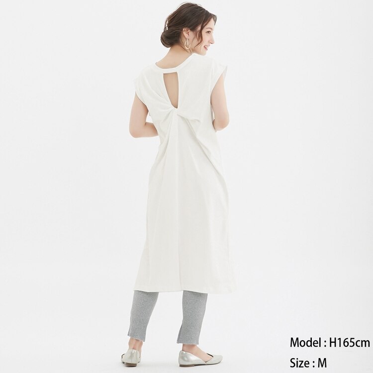 バックツイストtワンピース ノースリーブ Jn Gu ジーユー 公式通販オンラインストア