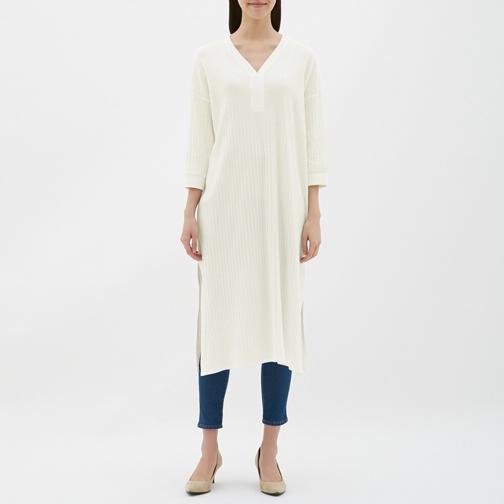 Guのリブワンピース 7分袖 Jn Stylehint