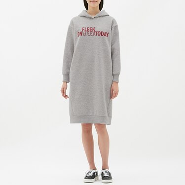 Gu公式 ロゴスウェットワンピース 長袖 Jn ファッション通販サイト