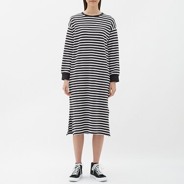 Gu公式 ボーダーワッフルワンピース 長袖 Jn ファッション通販サイト Gu公式 ボーダーワッフルワンピース 長袖 Jn ファッション通販サイト